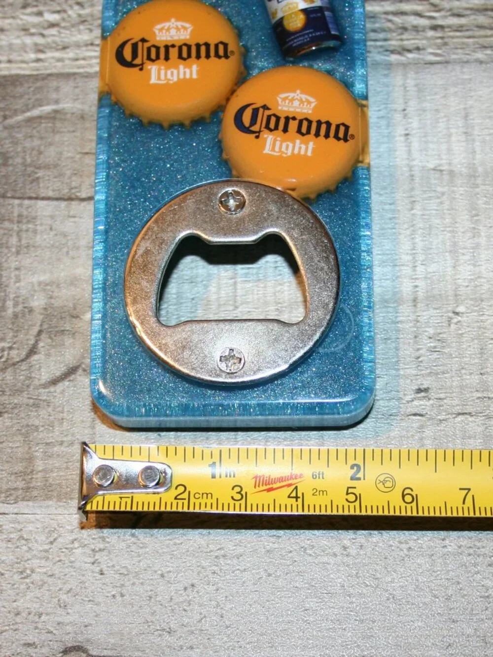 Handmade Resin Bottle Opener Fridge Magnet Bar Accessory Beer Shape Alcohol Blue